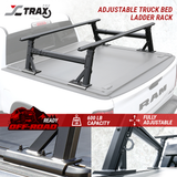 Roof rack system on a ram 1500 with jcwin logo and product features displayed.