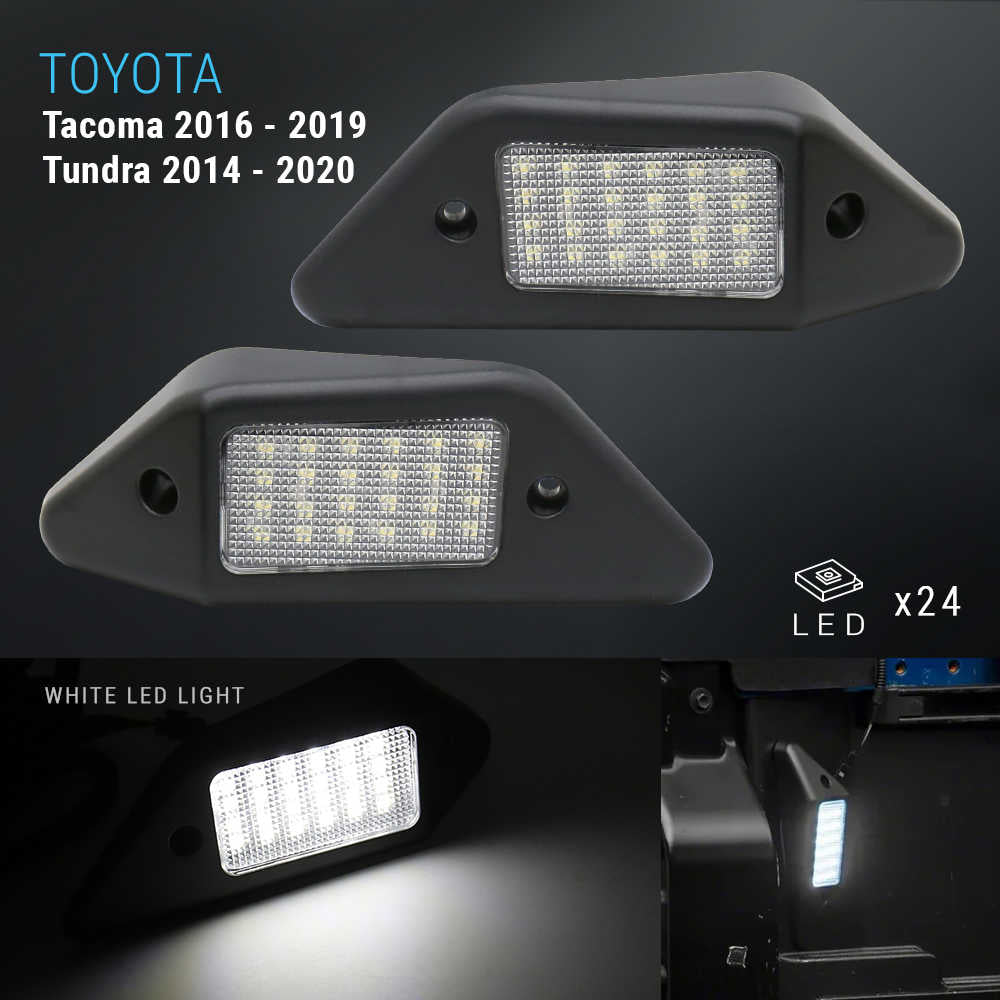 White LED light for Toyota Tacoma 2016-2019 and Tundra 2014-2020, 24 LED bulbs