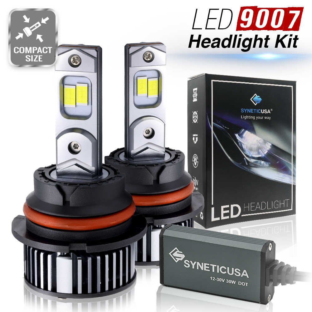 LED 9007 Headlight Kit with packaging on a white background