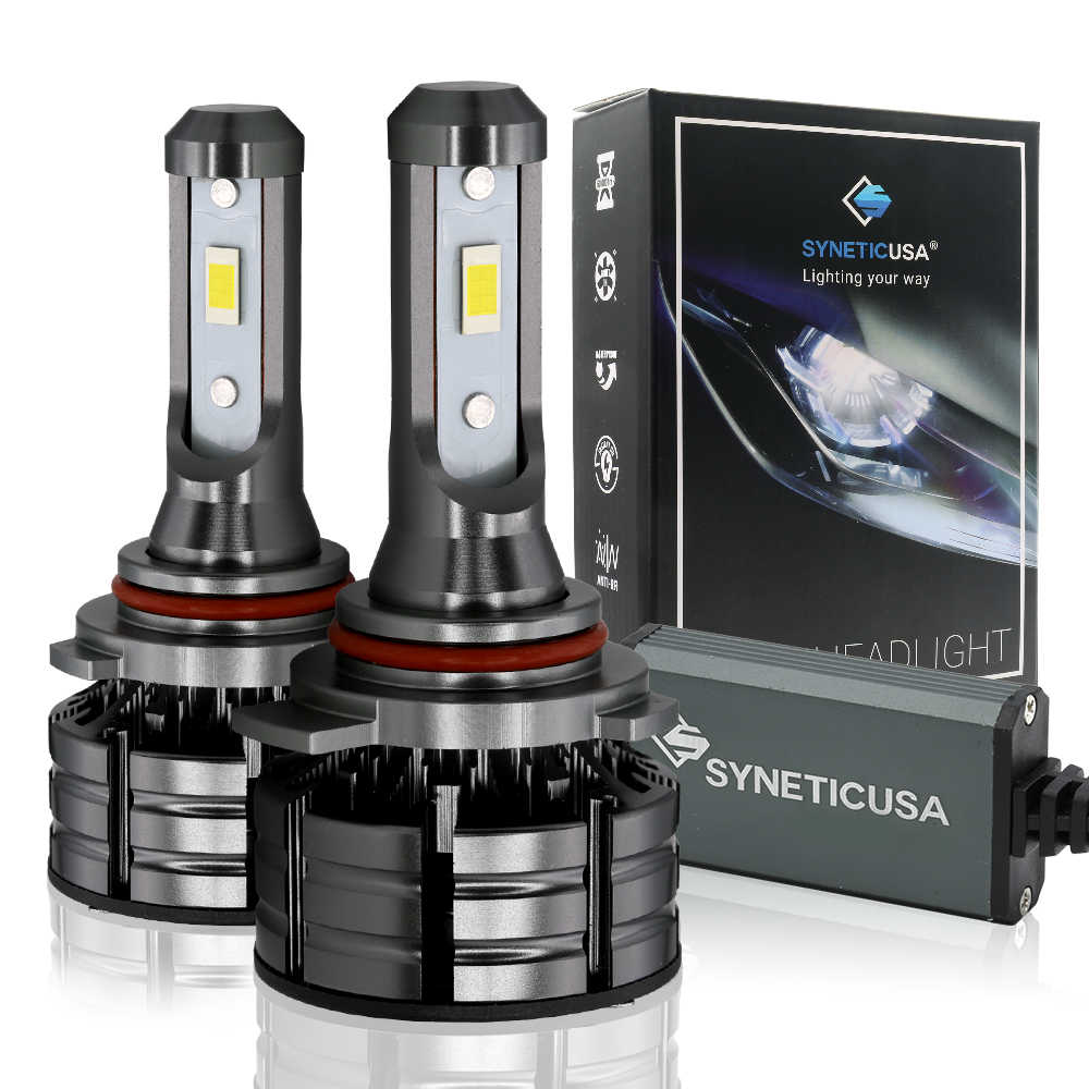 z2 series 9012 headlight bulbs with Synetic USA packaging on a white background
