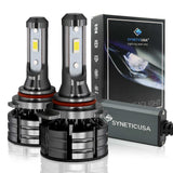 z2 series 9012 headlight bulbs with Synetic USA packaging on a white background