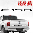 2018 Ford F-150 tailgate decal with bold black lettering for truck customization and styling