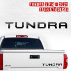 Tundra 2014-2021 tailgate decal for Toyota truck, black 3D lettering, fits rear gate styling