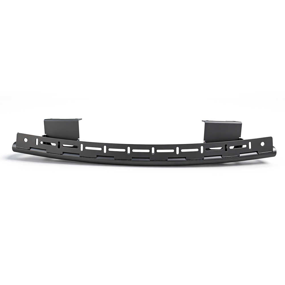 Black metal bumper on a white background