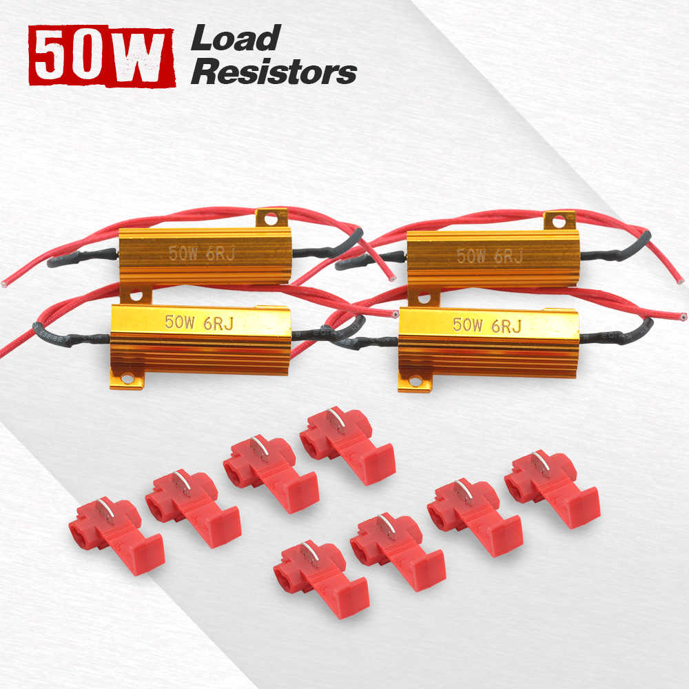50W Load Resistors with red connectors for automotive LED lighting systems
