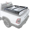 White Ram truck with a black roof rack on a white background