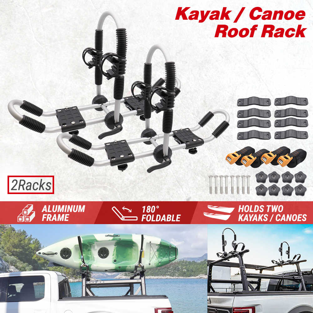 Foldable Roof Rack Carrier - Universal 2-in-1 Aluminum | Black