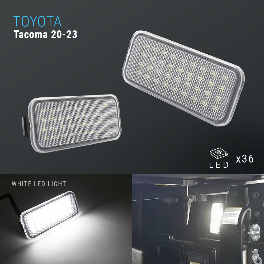 White LED light for Toyota Tacoma 20-23, 36 LEDs, bright illumination, truck interior lighting