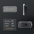 36-LED 3W 12V DOT SAE compliant license plate light for Ford, Ram, Tacoma, Tundra, Silverado