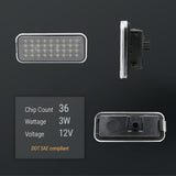 36-LED 3W 12V DOT SAE compliant license plate light for Ford, Ram, Tacoma, Tundra, Silverado