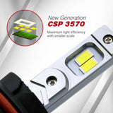 LED light component with CSP 3570 technology on a white background