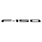 Black F-150 emblem badge for Ford truck tailgate or side panel, automotive accessory