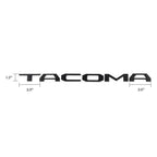 Matte Black Decal Plastic Tailgate Letter ABS Inserts - Tacoma