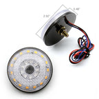 2 PCS - LED Side Marker Warning Lights Red-Amber Dual Color