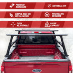Bolt-On Universal Aluminum Fully Adjustable Truck Bed Ladder Rack