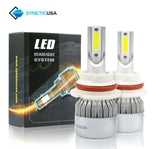 SYNETICUSA LED headlight system with packaging on a white background