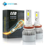 SYNETICUSA LED headlight system with packaging on a white background