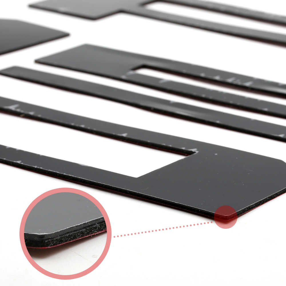 Black automotive trim strips with adhesive backing for truck styling and protection