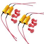 50W 6ohm LED load resistors with red wire connectors for automotive lighting systems
