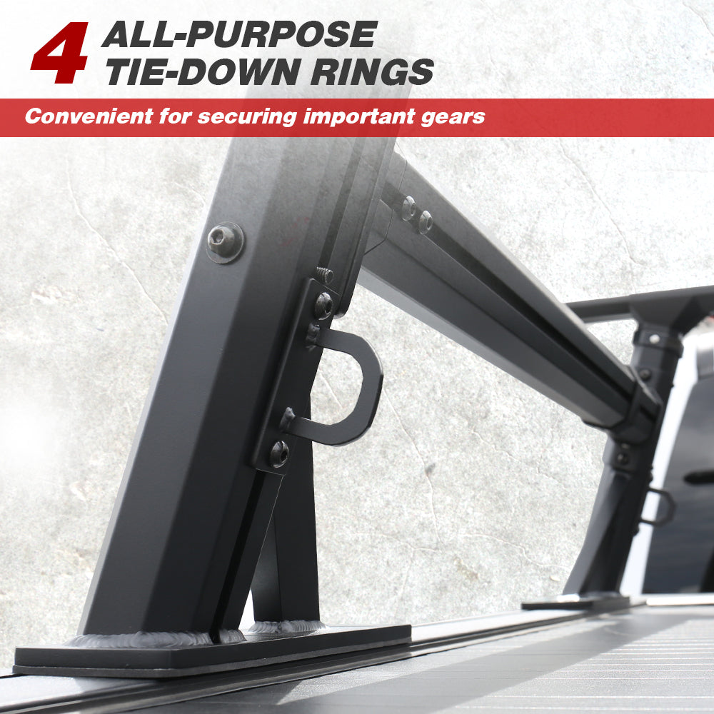 R1L Heavy Duty Aluminum Ladder Rack for Retractable PRO Series Truck Bed Cover (for 6ft - 6.8ft Bed)