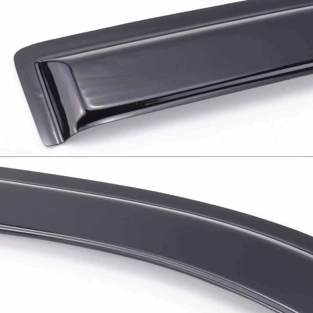 Two views of a car roof spoiler on a white background