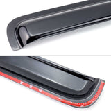 Black car window sunshade with red trim on a white background