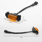 Two grille light with measurements on a white background