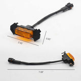 Two grille light with measurements on a white background
