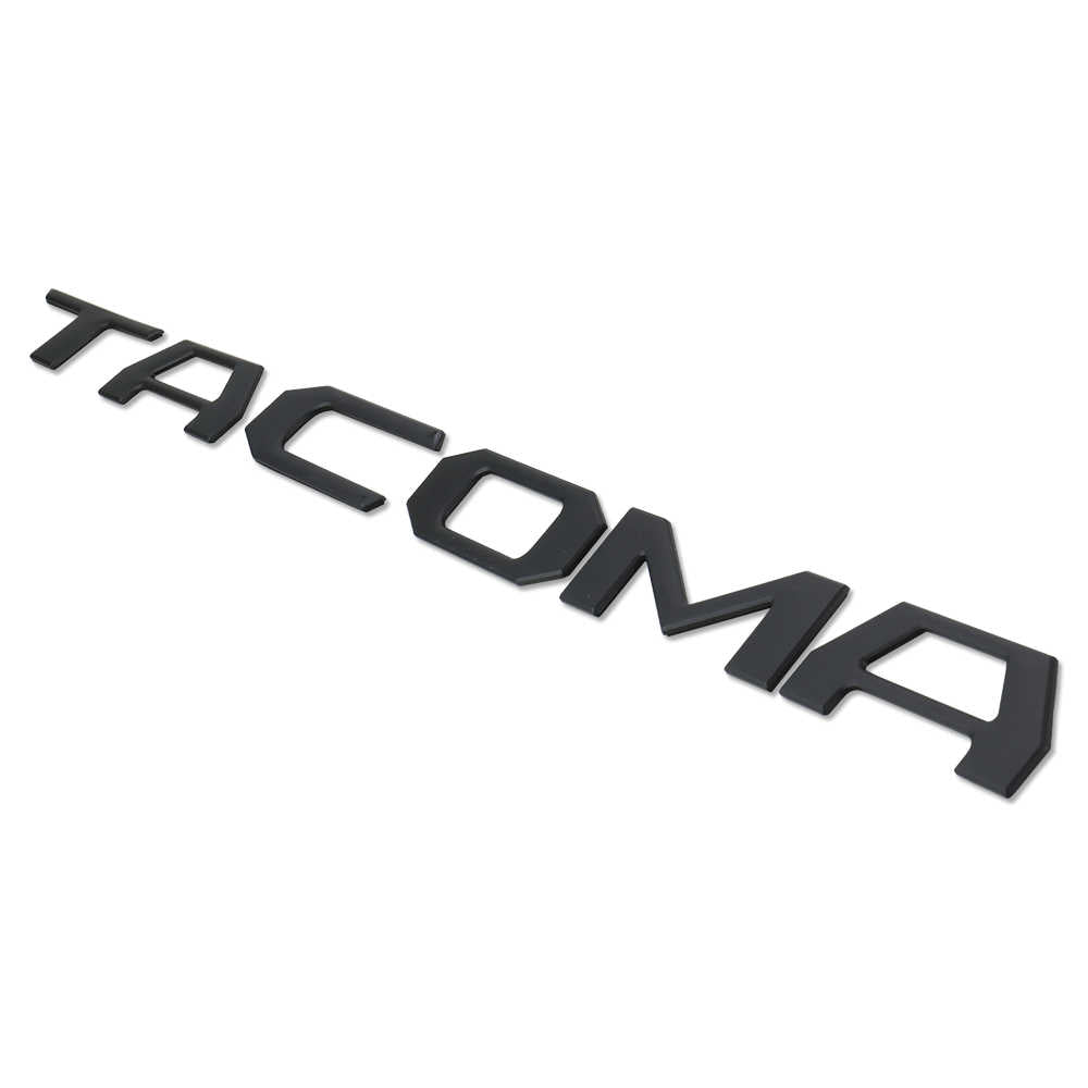 Matte Black Decal Plastic Tailgate Letter ABS Inserts - Tacoma