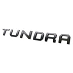 Black Tundra emblem badge for Toyota truck tailgate or grille, compatible with Tundra models