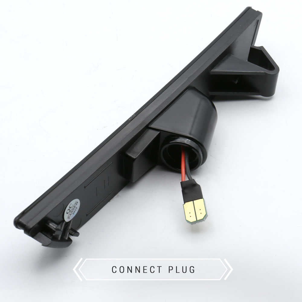 A black plastic electronic component or adapter with a connected cable featuring a red wire and gold-toned connector, shown on a white background with a text label reading 'CONNECT PLUG'.