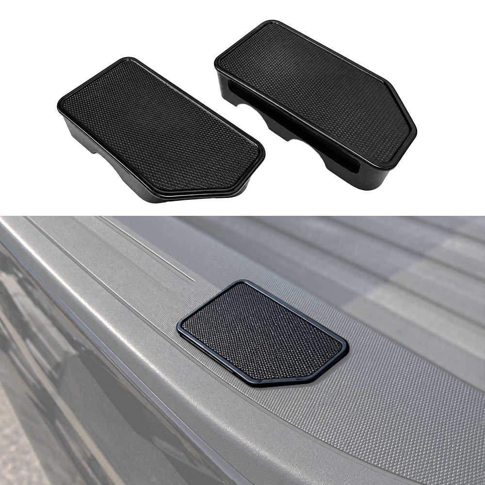 Stake Pocket Covers Caps Truck Bed Rail Protection Black 2 pcs