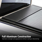 emb retractable tonneau cover with full aluminum design maintains strength and appearance