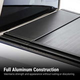 emb retractable tonneau cover with full aluminum design maintains strength and appearance