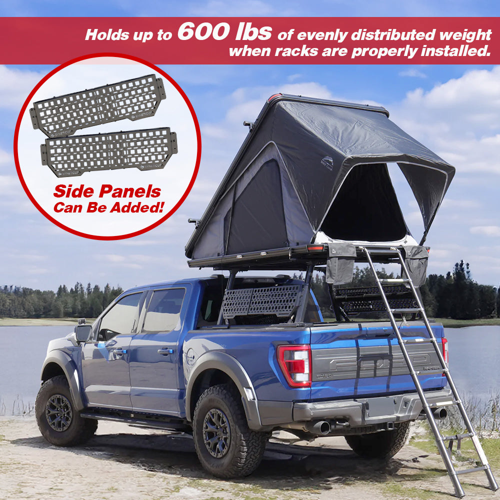 Bolt-On Universal Aluminum Fully Adjustable Truck Bed Ladder Rack