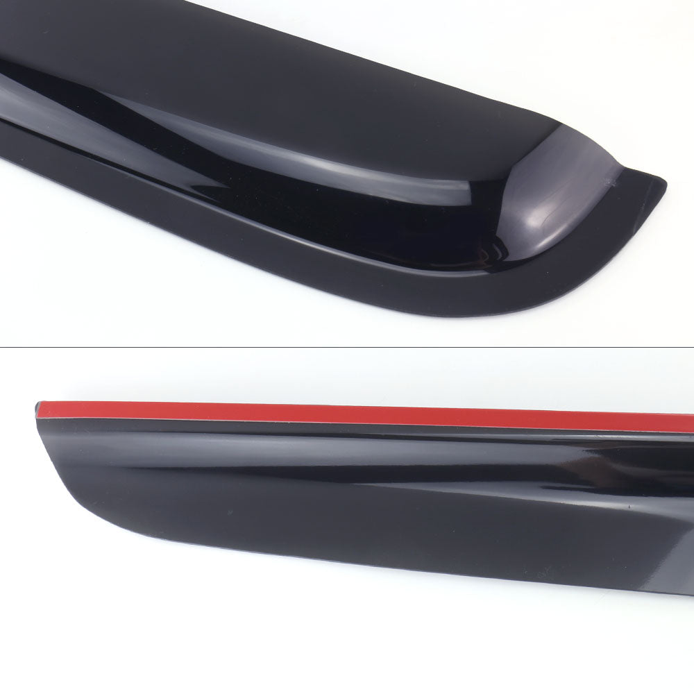Black car spoiler with red accent on a white background