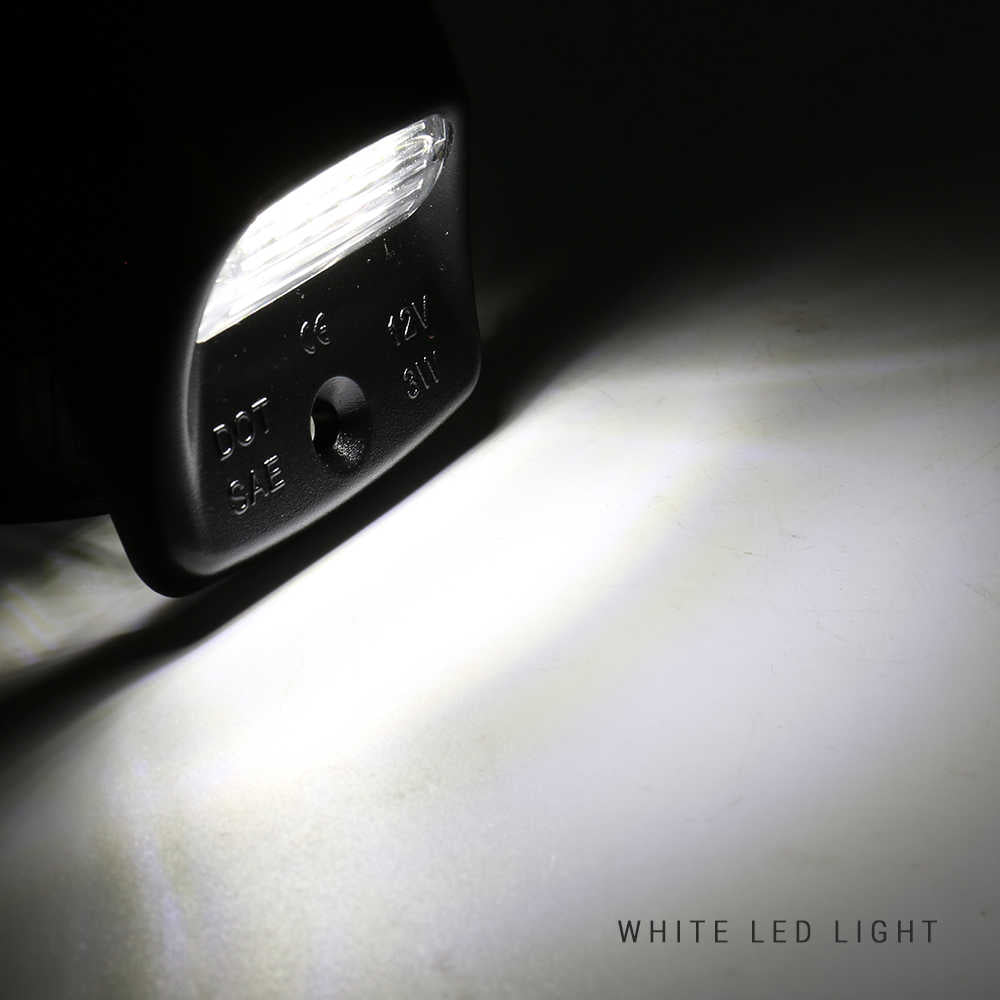 Close-up of a white LED light bulb on a dark background.