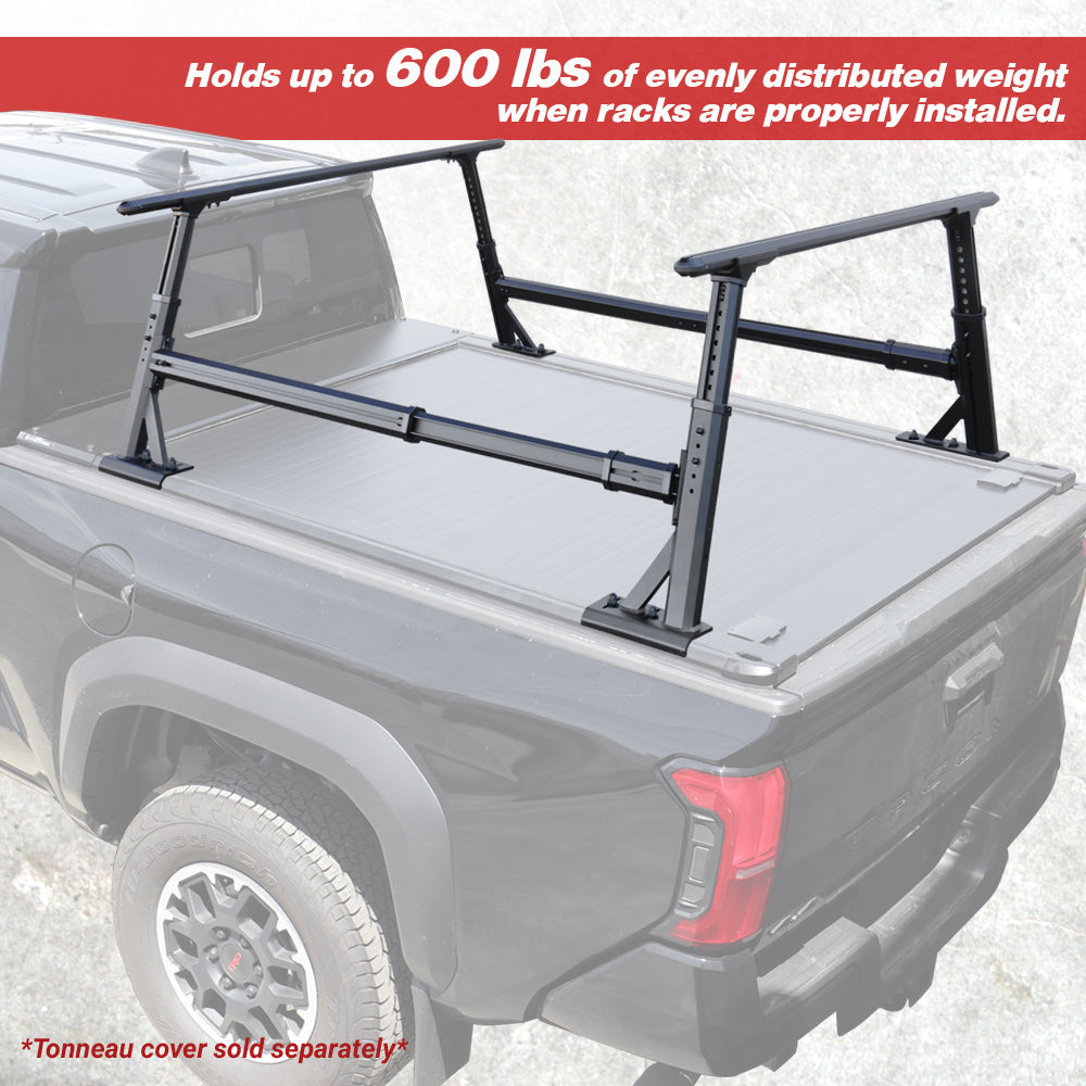 R1L Heavy Duty Aluminum Ladder Rack for Retractable PRO Series Truck Bed Cover (for 6ft - 6.8ft Bed)