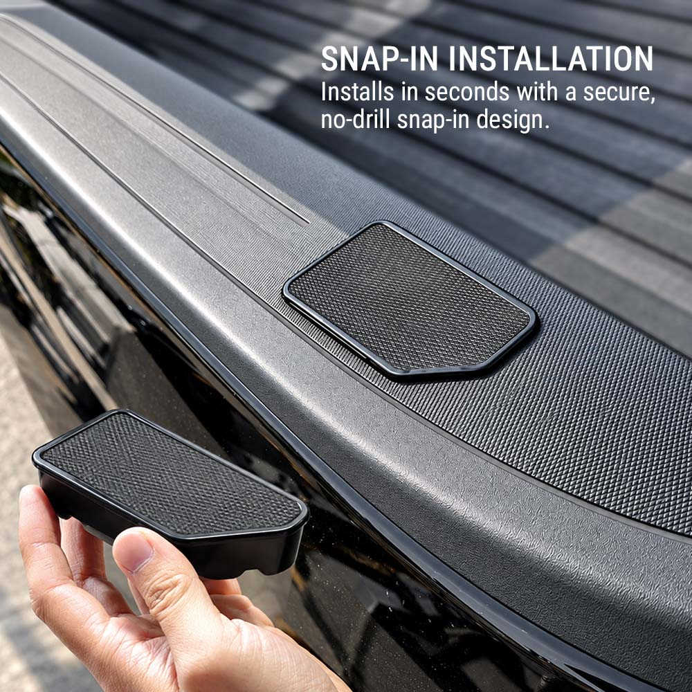 Stake Pocket Covers Caps Truck Bed Rail Protection Black 2 pcs