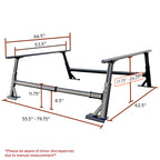 Bolt-On Universal Aluminum Fully Adjustable Truck Bed Ladder Rack