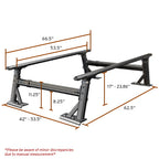 Bolt-On Universal Aluminum Fully Adjustable Truck Bed Ladder Rack