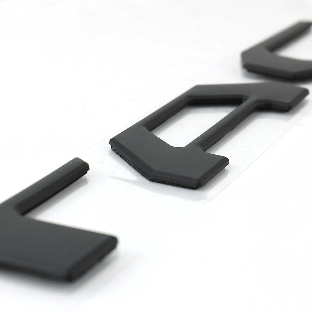 Matte Black Decal Plastic Tailgate Letter ABS Inserts - Tacoma