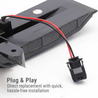Electrical component with wiring on a white background, featuring text 'Plug & Play'.