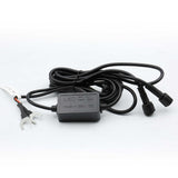 LED light controller with wiring on a white background