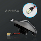 Car power window switch with connect plug on a black background