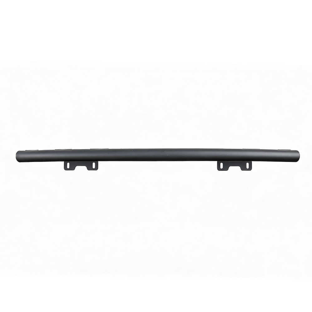 A long, thin black metal bar with two mounting brackets at the bottom, shown horizontally against a plain white background.