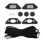 LED side marker lights with wiring harness and mounting hardware for trucks and SUVs