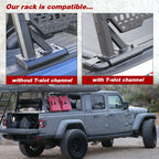 Bolt-On Universal Aluminum Fully Adjustable Truck Bed Ladder Rack