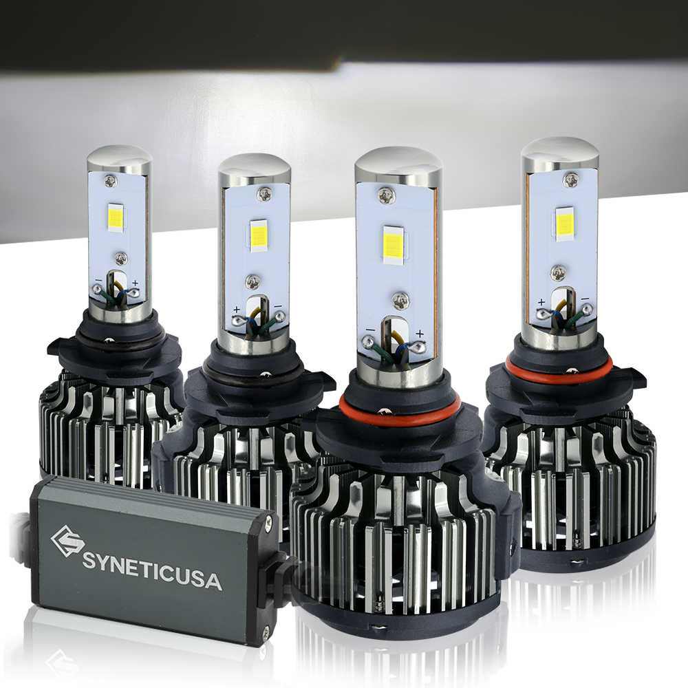 SYNETICUSA LED headlight bulbs for Ford F-150, Ram 1500, Tacoma, Tundra, Silverado – bright, cool white, high-performance auto lighting