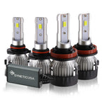 Four Z8 series headlight bulbs on a white background